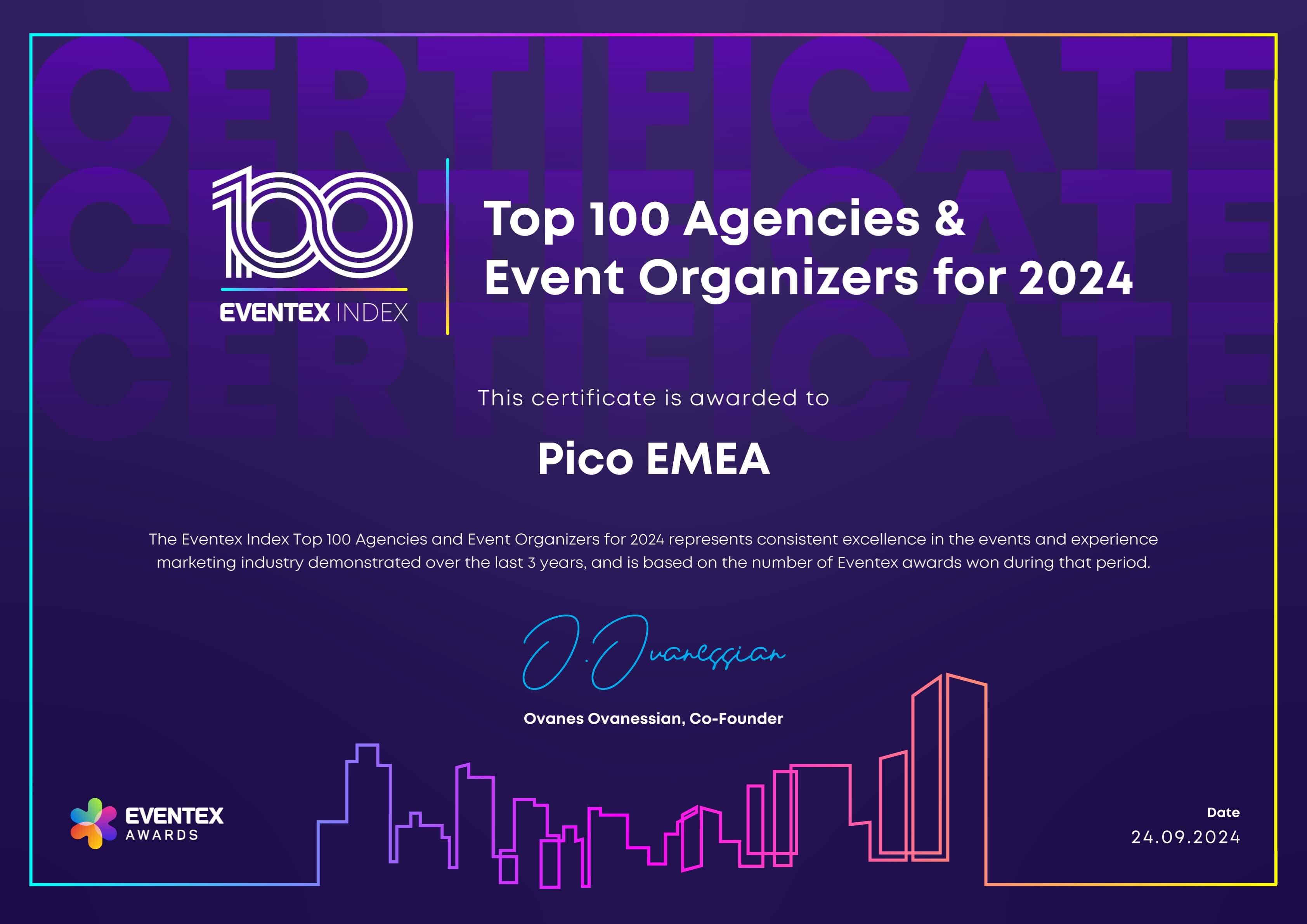 Pico EMEA Eventex2024 Index Certificate